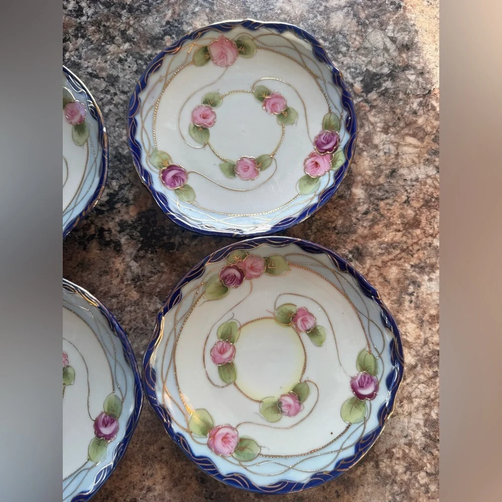 Vintage Hand-Painted Nippon Porcelain Dishes